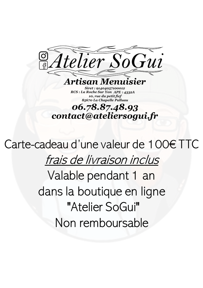 Carte-cadeau Atelier SoGui