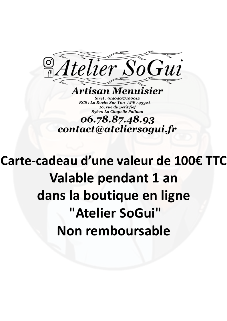 Carte-cadeau Atelier SoGui