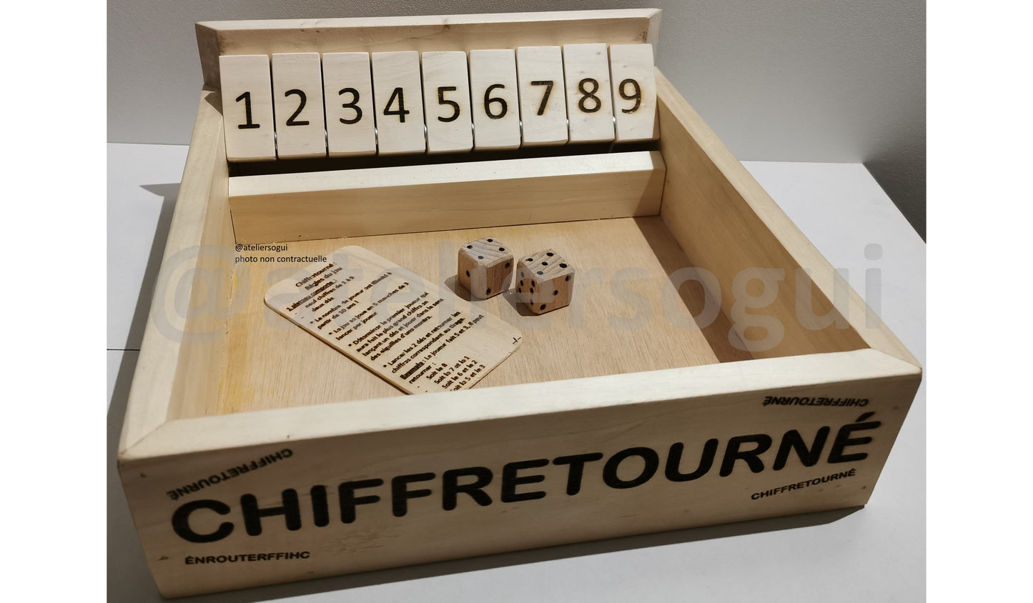 Jeu du CHIFFRETOURNÉ en bois massif