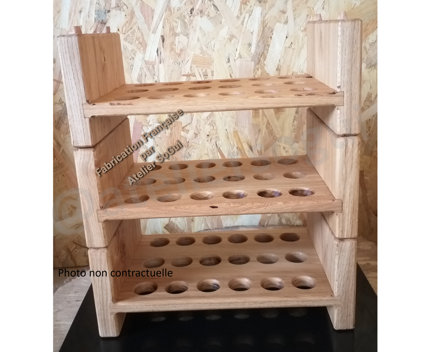 Plateau range 18 oeufs en bois massif