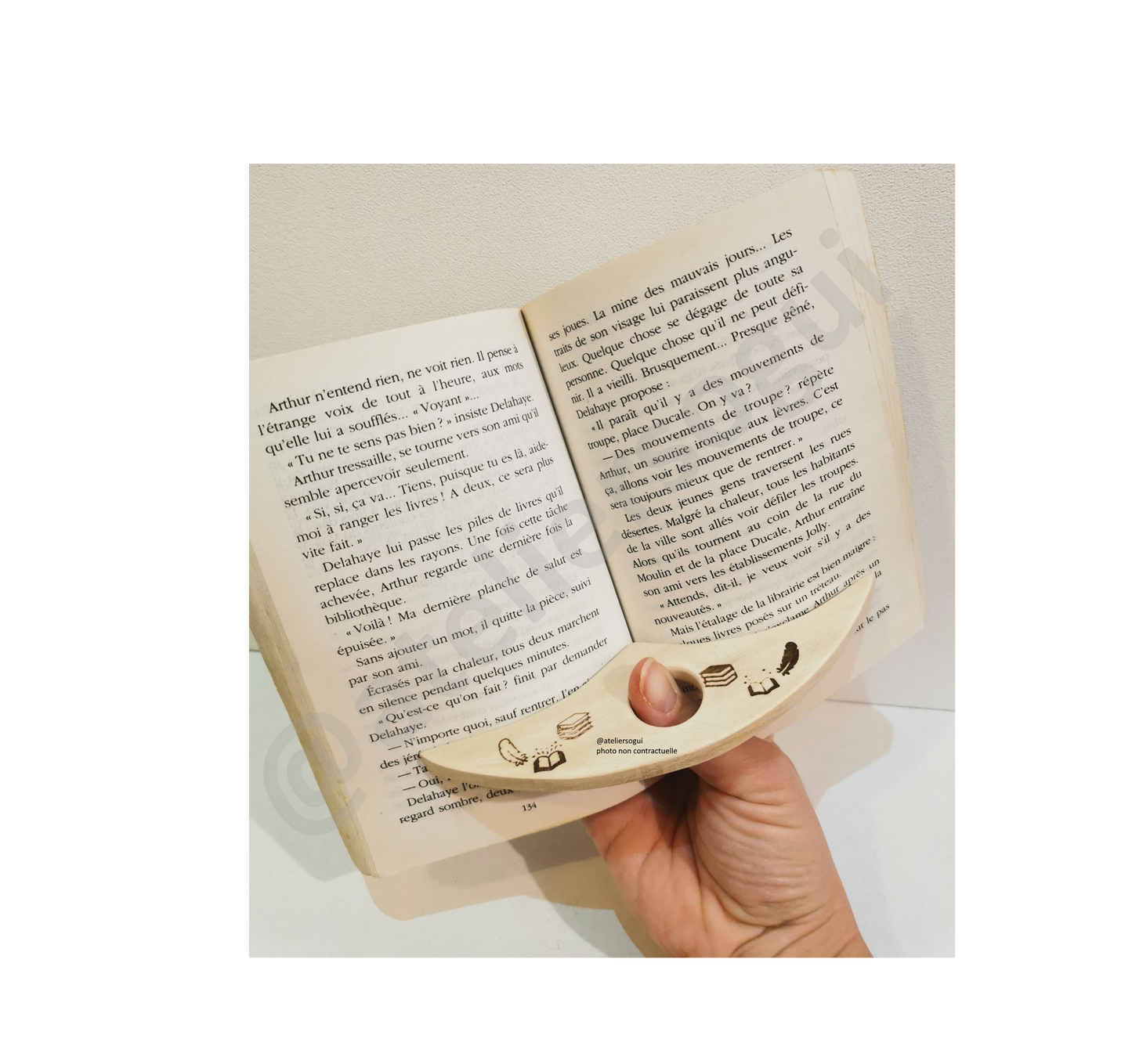 Ouvre-livre en bois massif