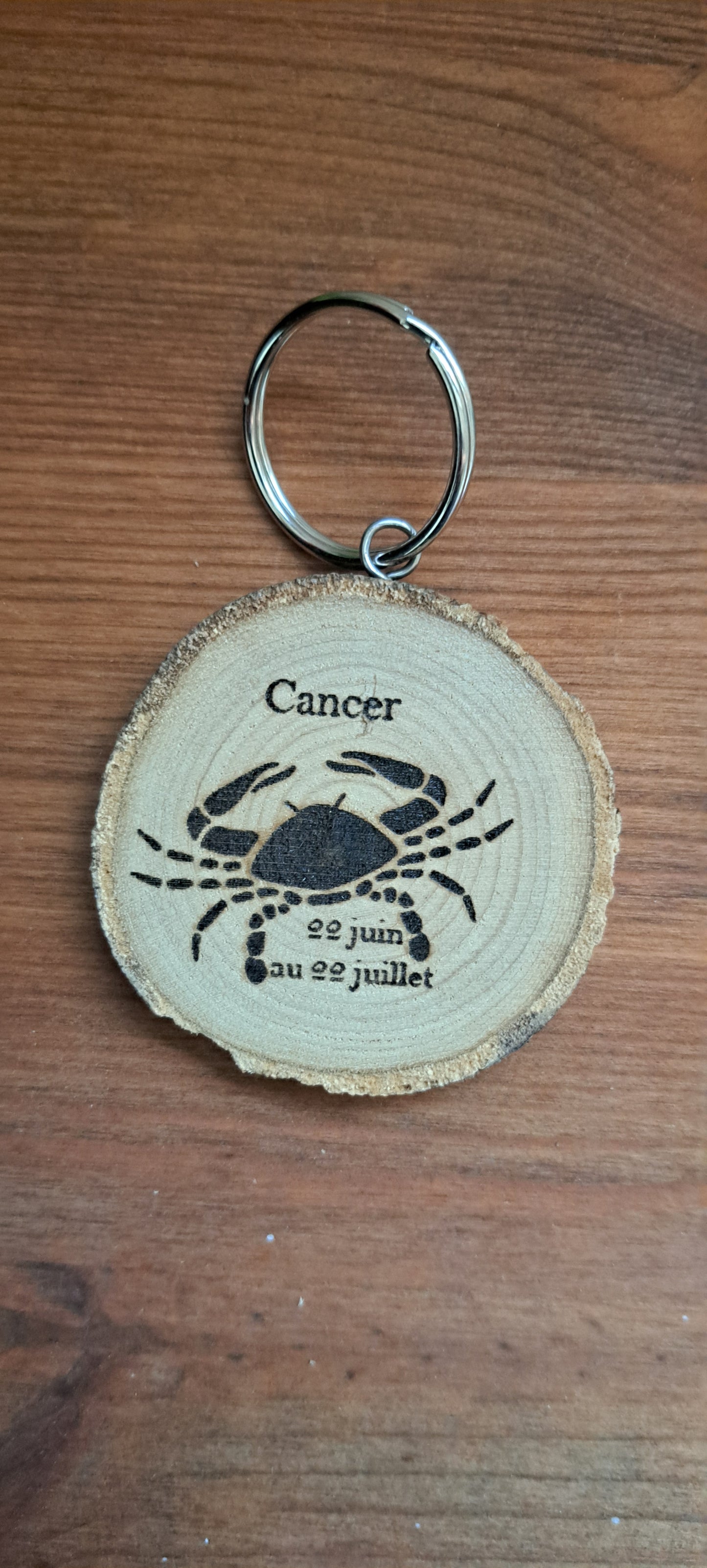 Porte-clefs "signe astrologique" en bois massif