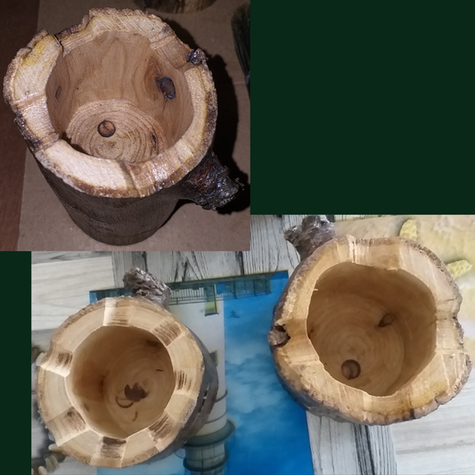 Cendrier en bois massif