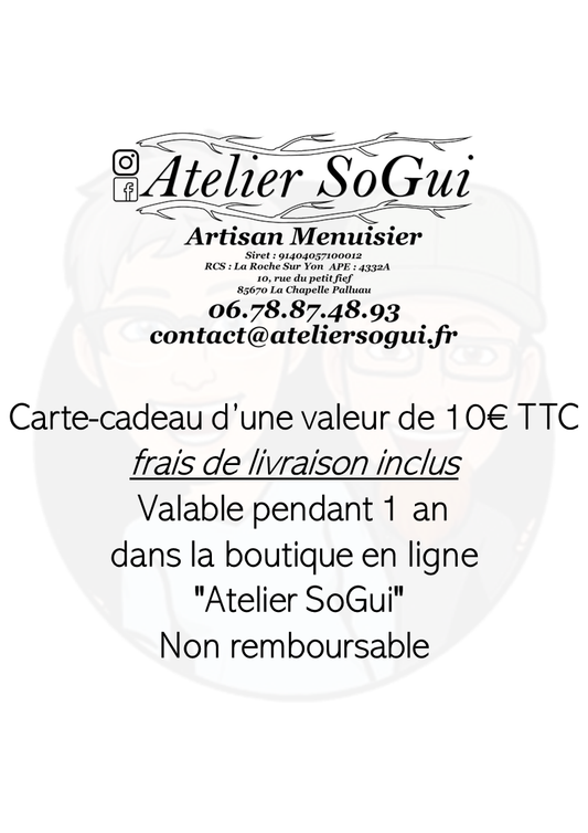 Carte-cadeau Atelier SoGui