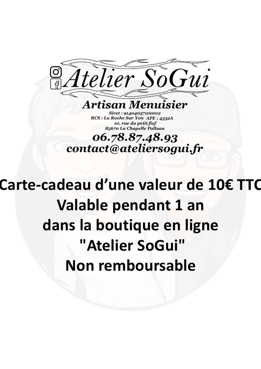 Carte-cadeau Atelier SoGui
