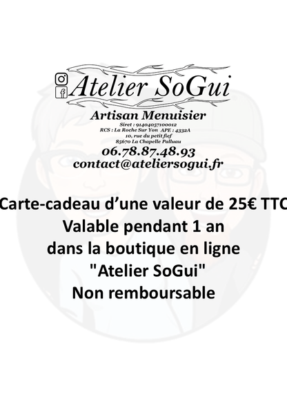 Carte-cadeau Atelier SoGui