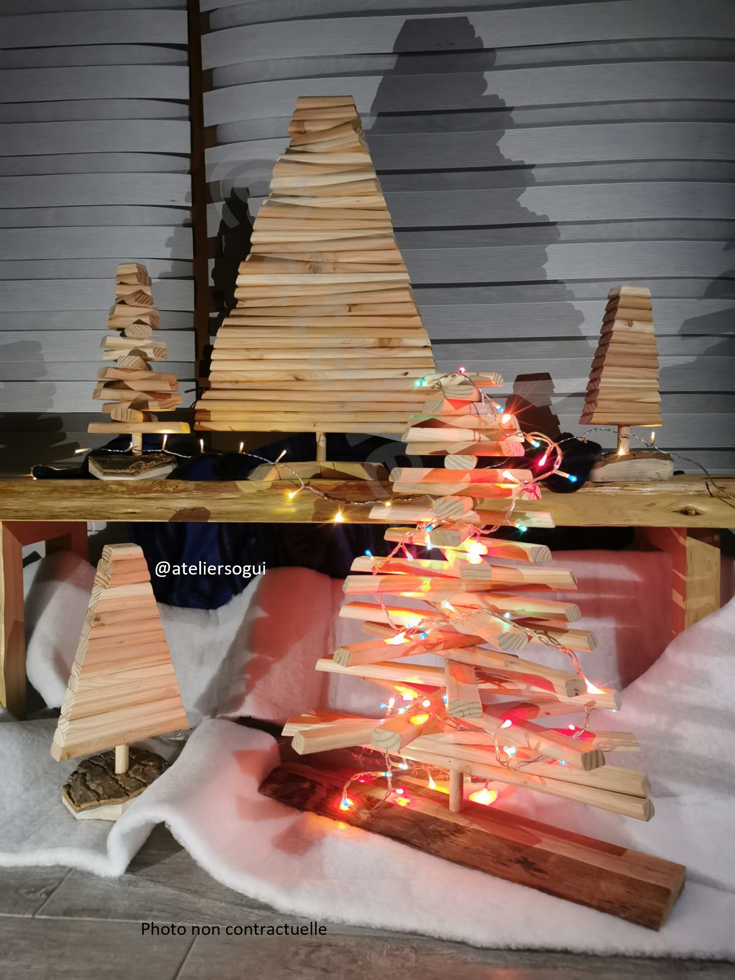 Arbre de Noël en bois massif