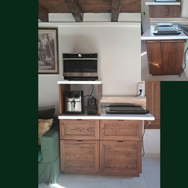 MEUBLE DE CUISINE EN BOIS MASSIF