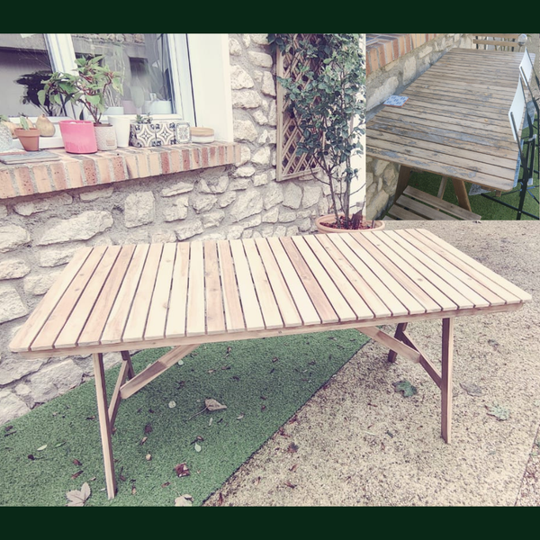 RESTAURATION DE TABLE D'EXTÉRIEUR