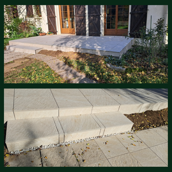 TERRASSE EN CARRELAGE SUR PLOTS